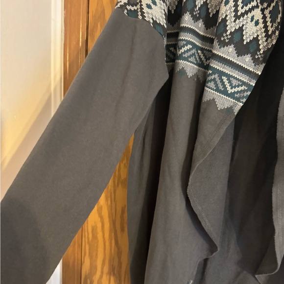 Woman’s Element Eden Swingy Cardigan.Geometric Design . Size Large Cozy, Comfort - Picture 5 of 13